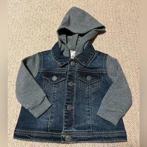 Hooded Jean jacket size 9M